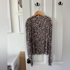& Other Stories Neutral Floral Print Blouse
